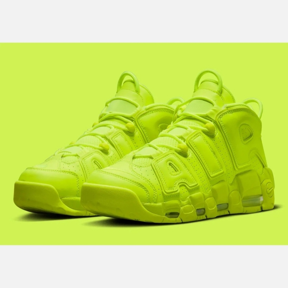 Nike Air More Uptempo '96 Shoes "Volt" Black DX1790-700 Men's Size 8 New